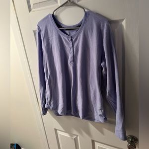 Purple long sleeve pajama top